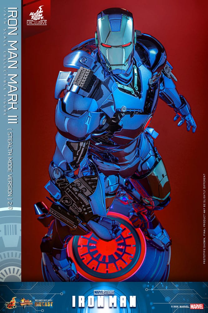 Iron Man Movie Masterpiece Diecast Actionfigur 1/6 Iron Man Mark III (Stealth Mode Ver.) 2.0 Hot Toys Exclusive 33 cm