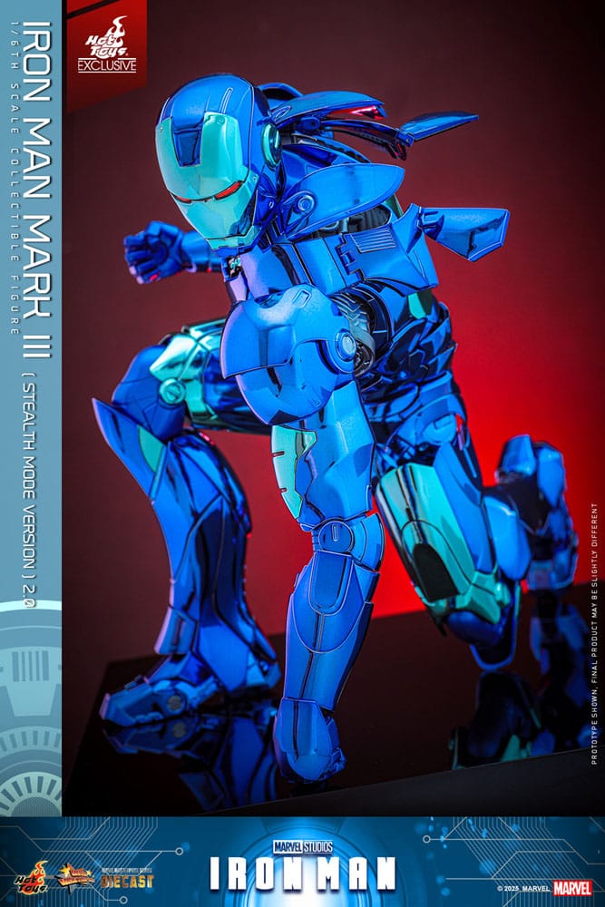 Iron Man Movie Masterpiece Diecast Actionfigur 1/6 Iron Man Mark III (Stealth Mode Ver.) 2.0 Hot Toys Exclusive 33 cm