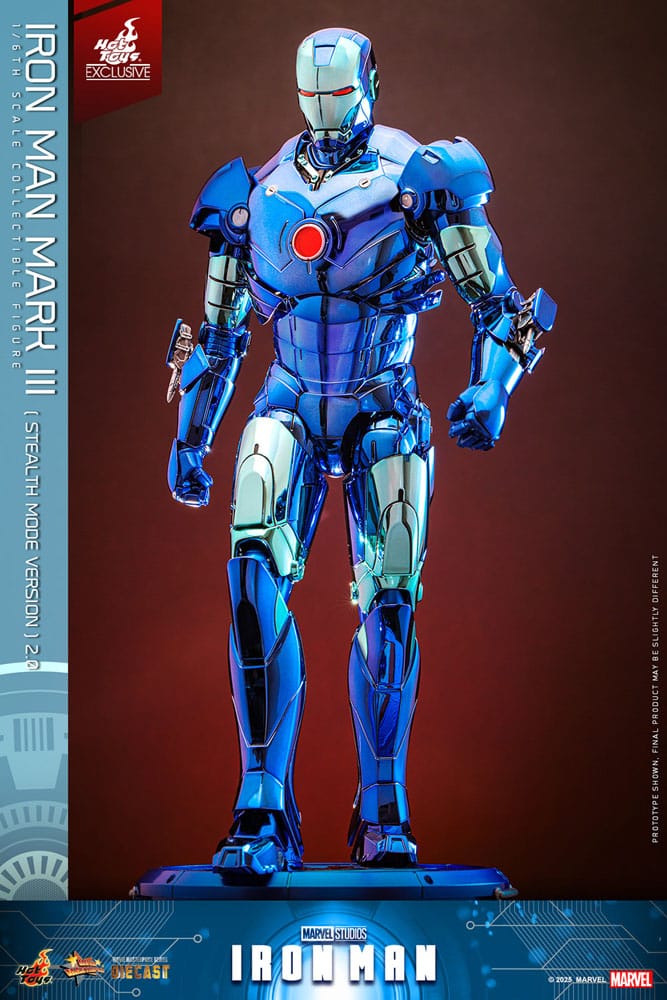 Iron Man Movie Masterpiece Diecast Actionfigur 1/6 Iron Man Mark III (Stealth Mode Ver.) 2.0 Hot Toys Exclusive 33 cm