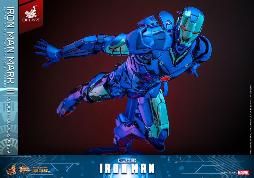 Iron Man Movie Masterpiece Diecast Actionfigur 1/6 Iron Man Mark III (Stealth Mode Ver.) 2.0 Hot Toys Exclusive 33 cm