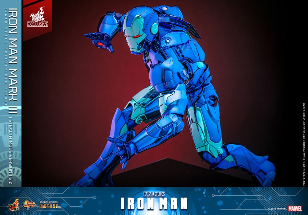 Iron Man Movie Masterpiece Diecast Actionfigur 1/6 Iron Man Mark III (Stealth Mode Ver.) 2.0 Hot Toys Exclusive 33 cm