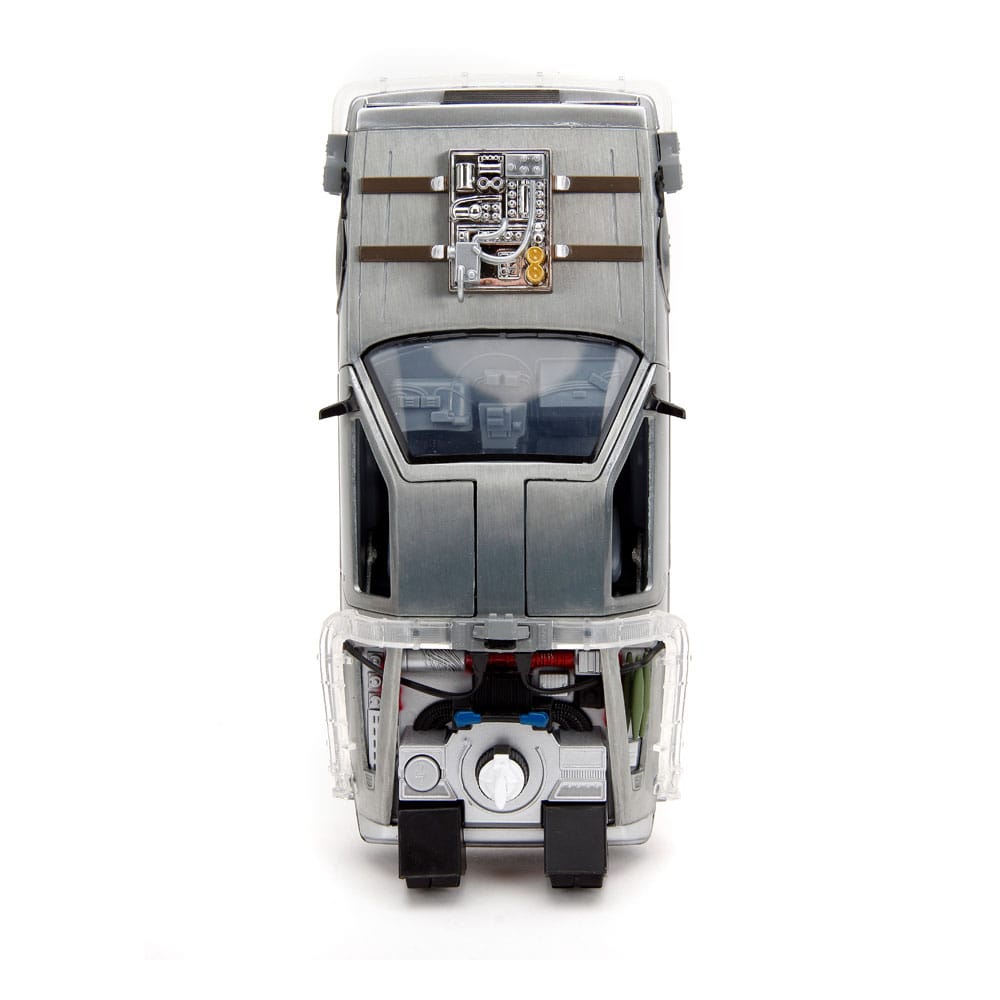 Zurück in die Zukunft III Hollywood Rides Diecast Modell 1/24 DeLorean Time Machine Railroad Wheels