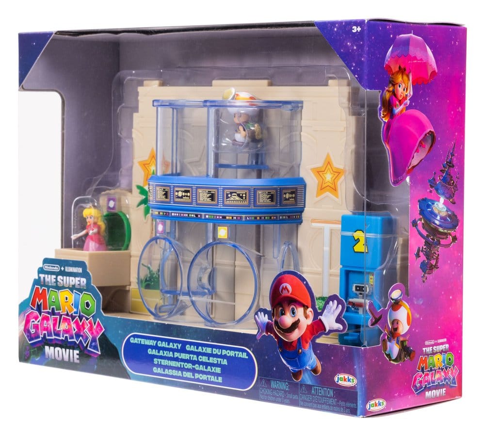 Der Super Mario Galaxy Film Diorama mit 2 Minifiguren Sternentor-Galaxie