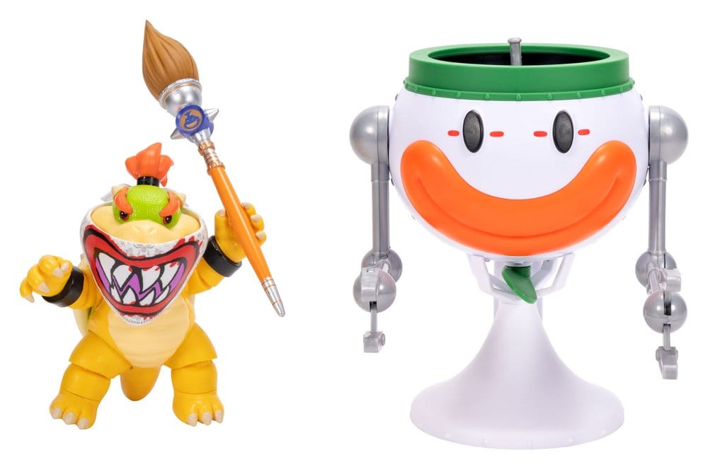 Der Super Mario Galaxy Film Actionfigur Bowser Jr. with Clown Car 13 cm
