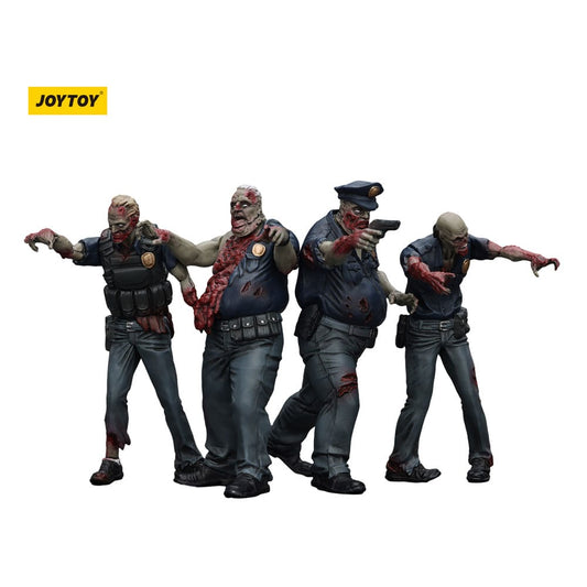 Zombie Dark Source Actionfiguren 4er-Pack Police (Male) 8 cm