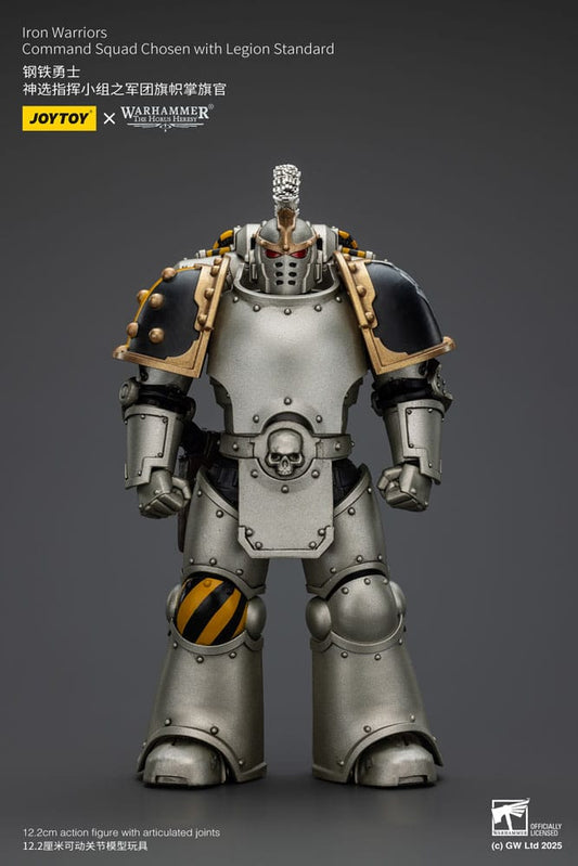 Warhammer The Horus Heresy Actionfigur 1/18 lron Warriors Command Squad Chosen with Legion Standard 12 cm