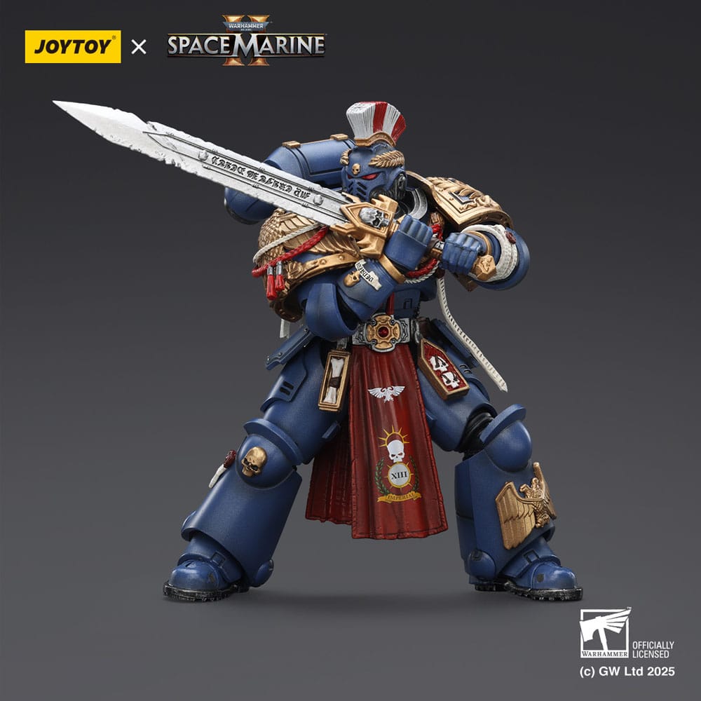 Warhammer 40,000: Space Marine 2 Actionfigur Ultramarines Relic Primus Armourwith Plasma Pistol and Combat Blade 13 cm