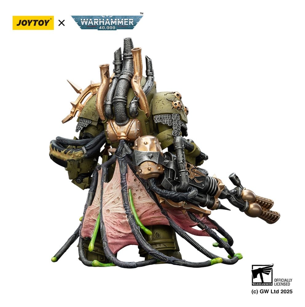 Warhammer 40,000 Actionfigur Death Guard Lord of Virulence with Power Fist and Twin Plague Spewer 14 cm