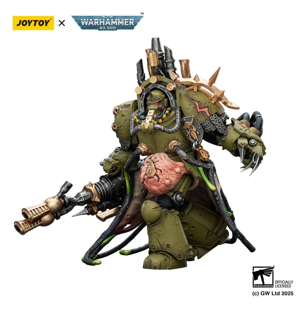 Warhammer 40,000 Actionfigur Death Guard Lord of Virulence with Power Fist and Twin Plague Spewer 14 cm