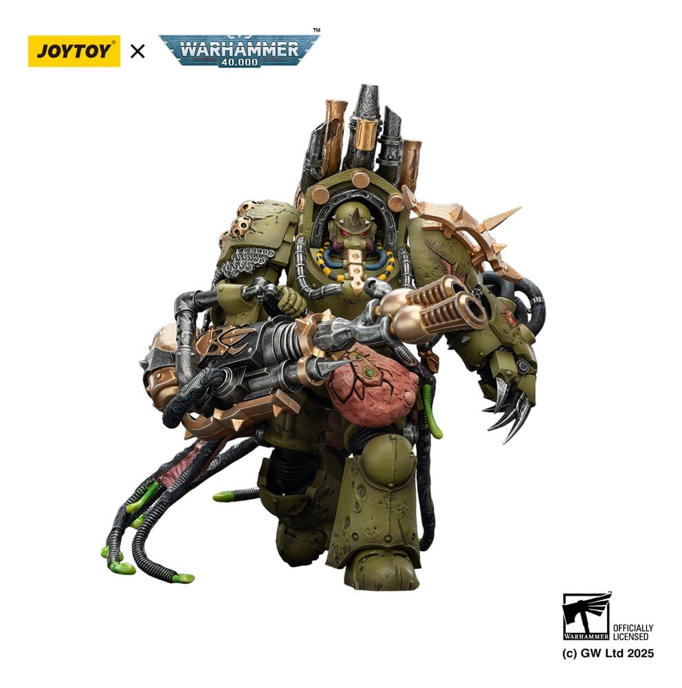 Warhammer 40,000 Actionfigur Death Guard Lord of Virulence with Power Fist and Twin Plague Spewer 14 cm