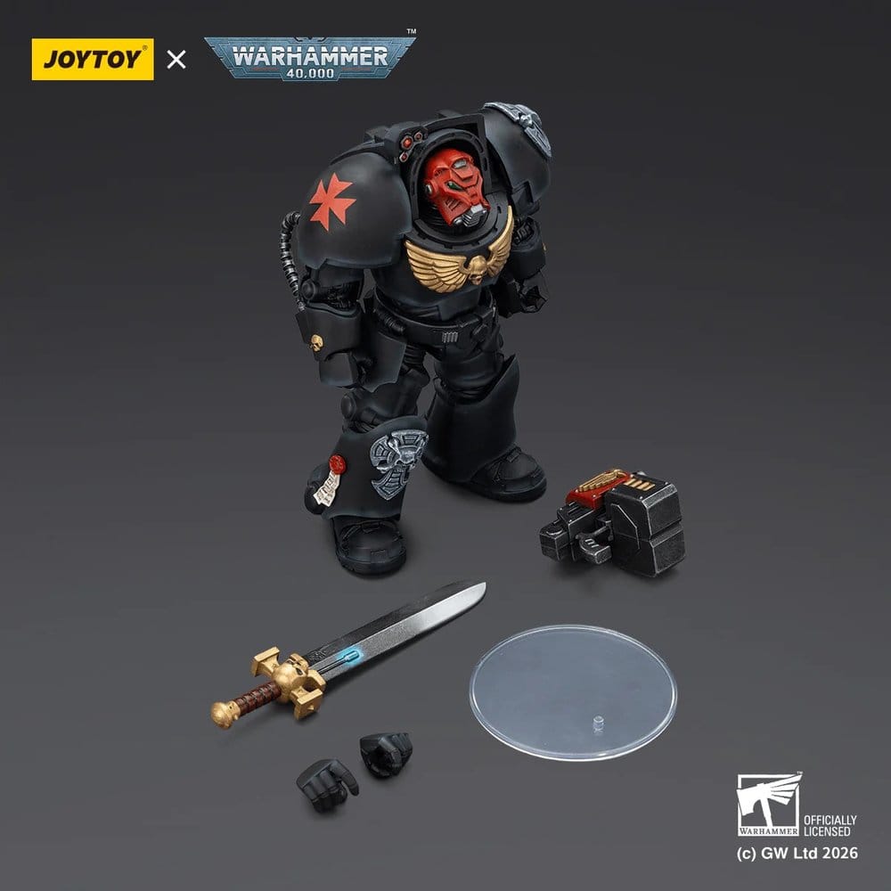 Warhammer 40,000 Actionfigur Black Templars Terminator 1 with Power Sword and Storm Bolter 14 cm