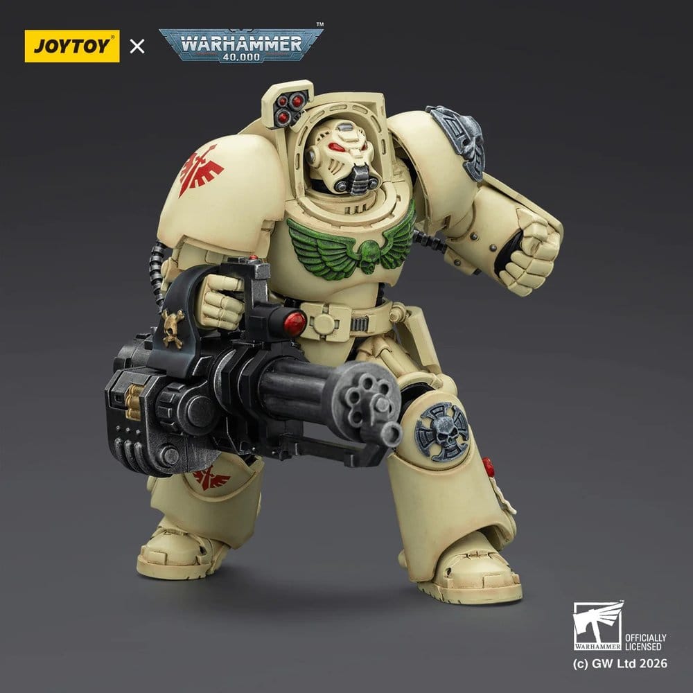 Warhammer 40,000 Actionfigur Dark Angels Deathwing Terminator 3 with Power Fist and Assault Cannon 14 cm