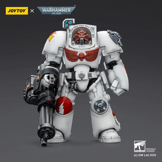 Warhammer 40,000 Actionfigur White Scars Terminator 3 with Power Fist and Assault Cannon 14 cm