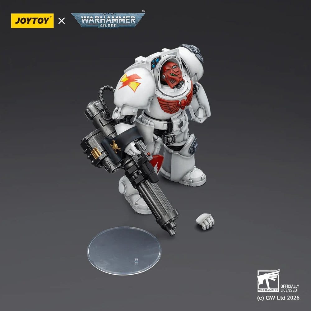 Warhammer 40,000 Actionfigur White Scars Terminator 3 with Power Fist and Assault Cannon 14 cm