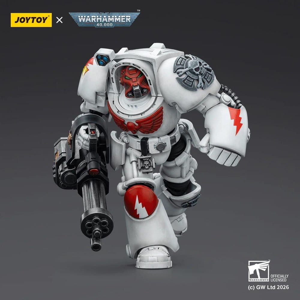 Warhammer 40,000 Actionfigur White Scars Terminator 3 with Power Fist and Assault Cannon 14 cm