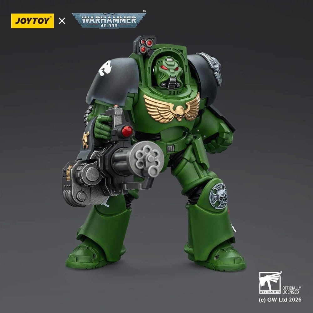 Warhammer 40,000 Actionfigur Salamanders Terminator 3 with Power Fist and Assault Cannon 14 cm