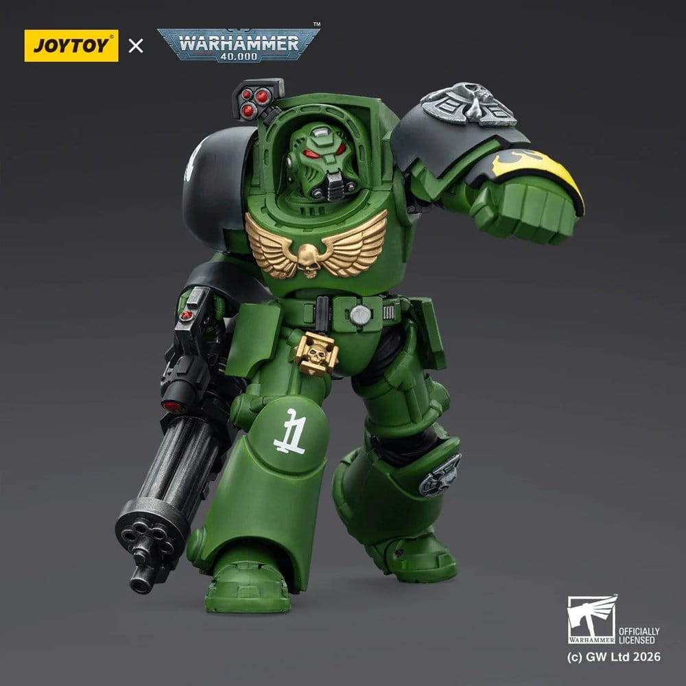 Warhammer 40,000 Actionfigur Salamanders Terminator 3 with Power Fist and Assault Cannon 14 cm