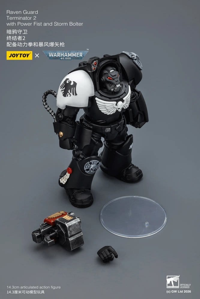 Warhammer 40,000 Actionfigur Raven Guard Terminator 2 with Power Fist and Storm Bolter 14 cm