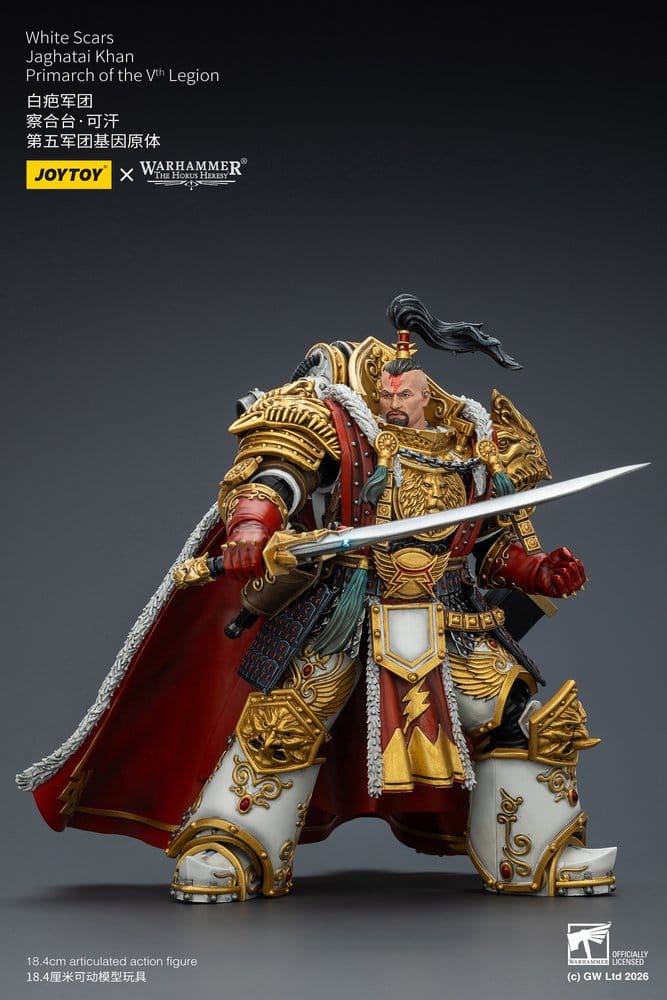 Warhammer The Horus Heresy Actionfigur White Scars Jaghatai Khan Primarch of the Vth Legion 19 cm