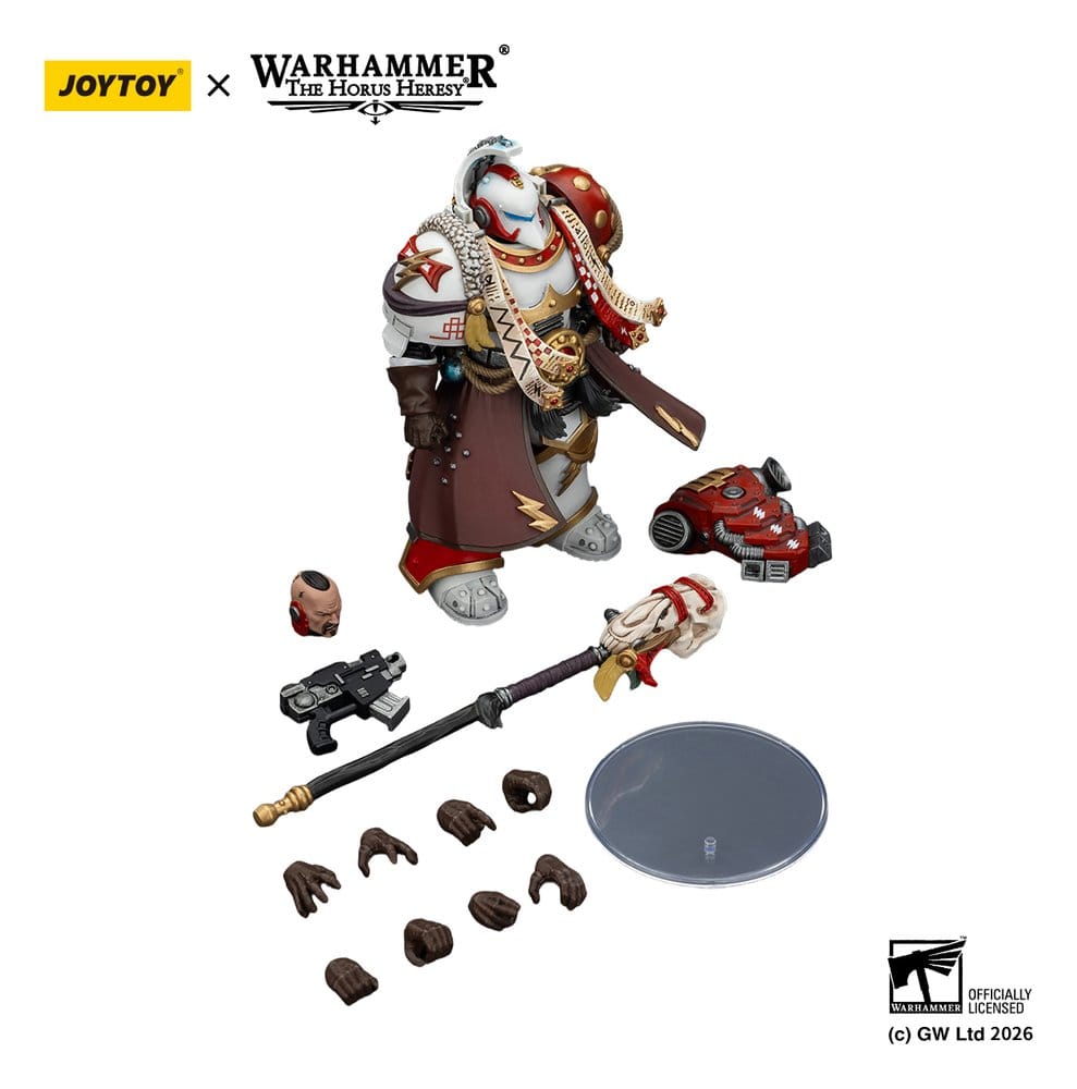 Warhammer 40,000 Actionfigur White Scars Stormseer Consulwith Force Staff and Bolt Pistol 12 cm