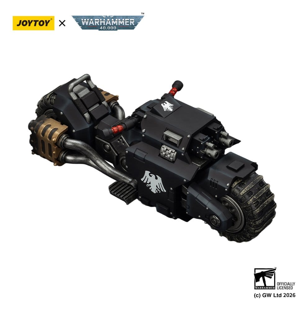 Warhammer 40,000 Raider-pattern Combat Bike Raven Guard with twin-linked bolt rifles 22 cm