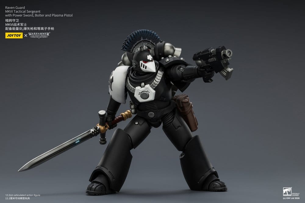 Warhammer 40,000 Actionfigur Raven Guard MkVI Tactical Sergeant 12 cm