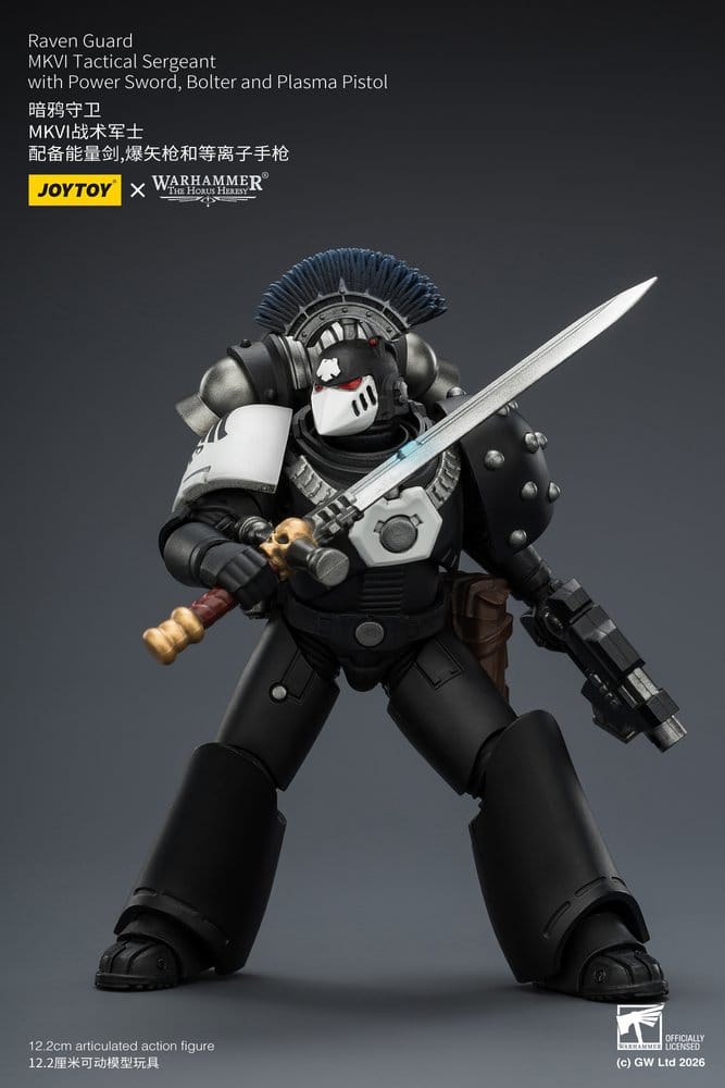 Warhammer 40,000 Actionfigur Raven Guard MkVI Tactical Sergeant 12 cm