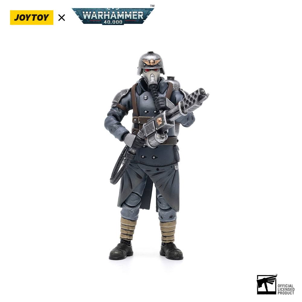 Warhammer 40k Actionfigur 1/18 Death Korps of Krieg Veteran Squad Guardsman with Flamer 10 cm