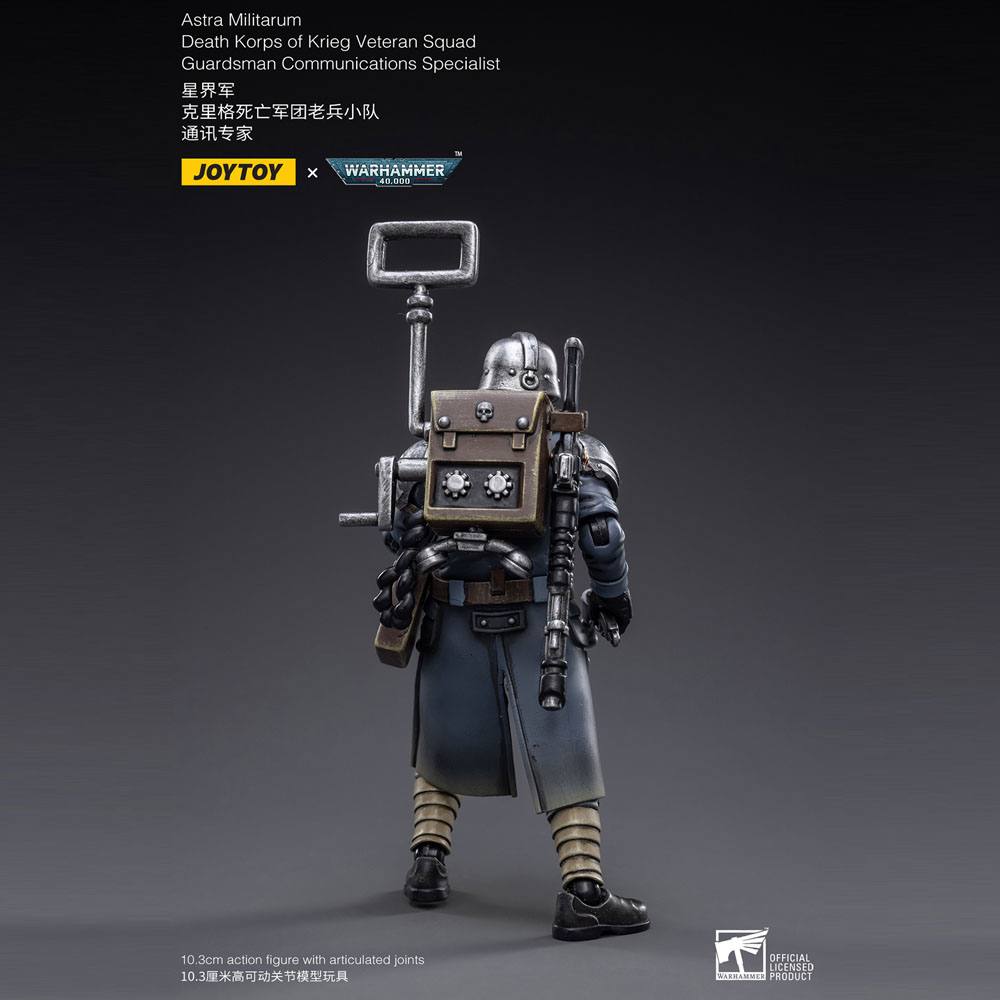 Warhammer 40k Actionfigur 1/18 Death Korps of Krieg Veteran Squad Guardsman Communications Specialist 10 cm