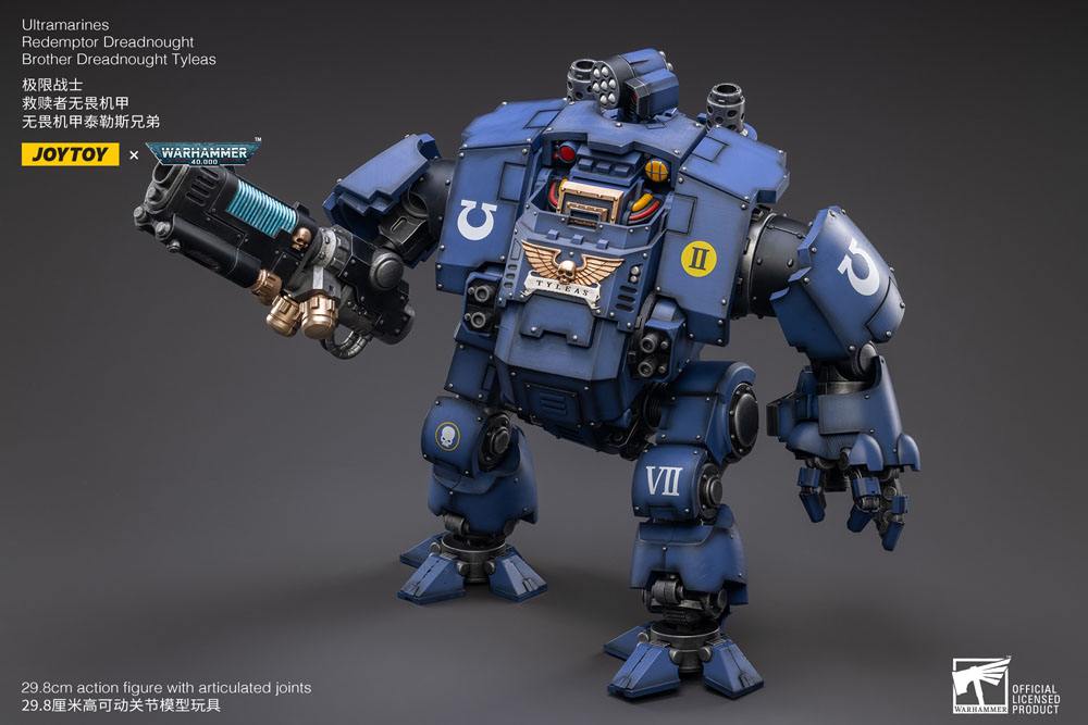 Warhammer 40,000 Actionfigur 1/18 Ultramarines Redemptor Dreadnought Brother Dreadnought Tyleas 30 cm Reproduktion