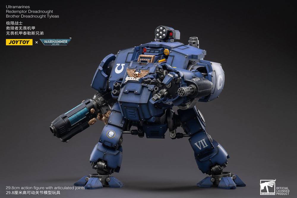 Warhammer 40,000 Actionfigur 1/18 Ultramarines Redemptor Dreadnought Brother Dreadnought Tyleas 30 cm Reproduktion