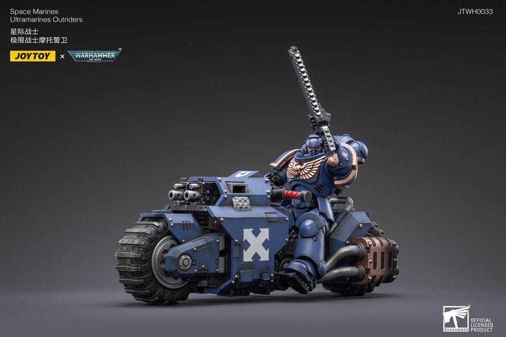 Warhammer 40k Fahrzeug 1/18 Ultramarines Outrider Bike 22 cm