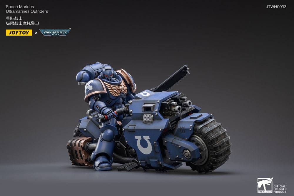 Warhammer 40k Fahrzeug 1/18 Ultramarines Outrider Bike 22 cm
