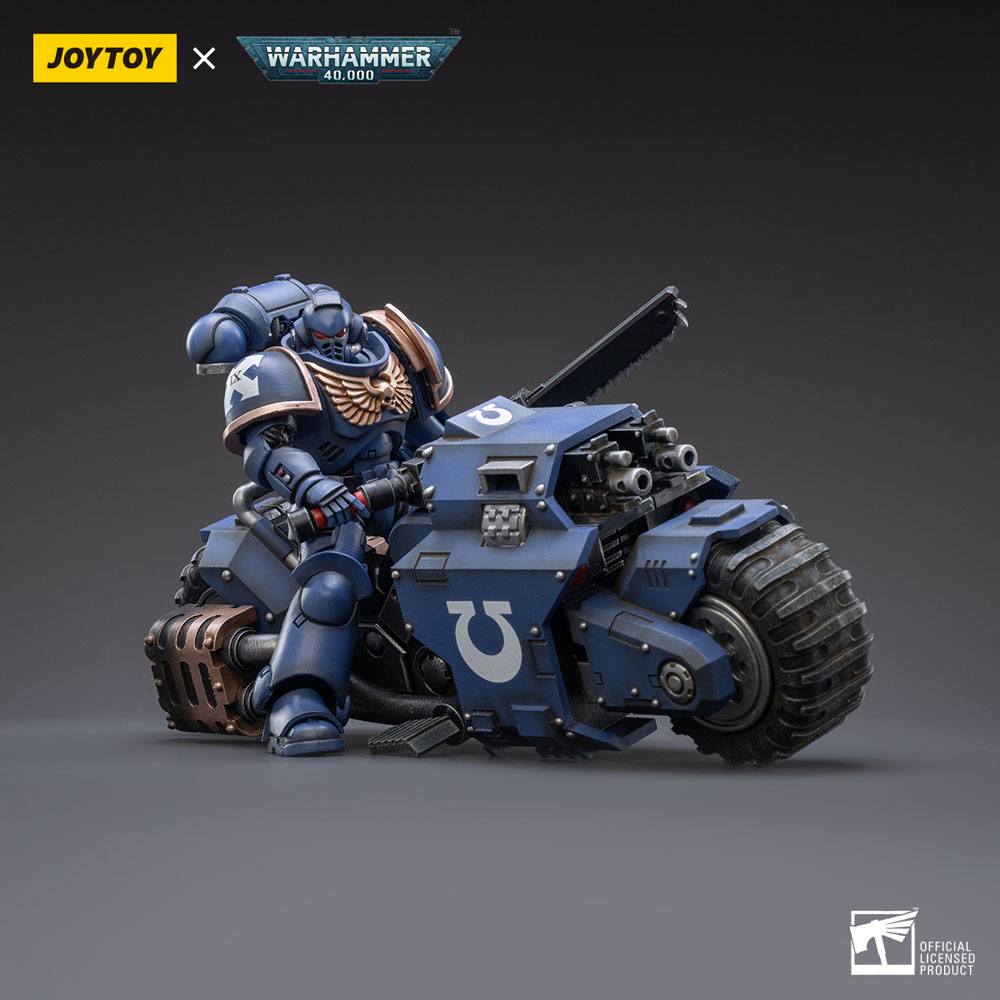 Warhammer 40k Fahrzeug 1/18 Ultramarines Outrider Bike 22 cm