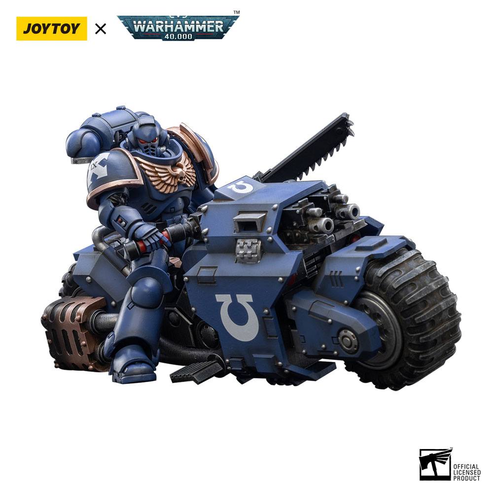 Warhammer 40k Fahrzeug 1/18 Ultramarines Outrider Bike 22 cm