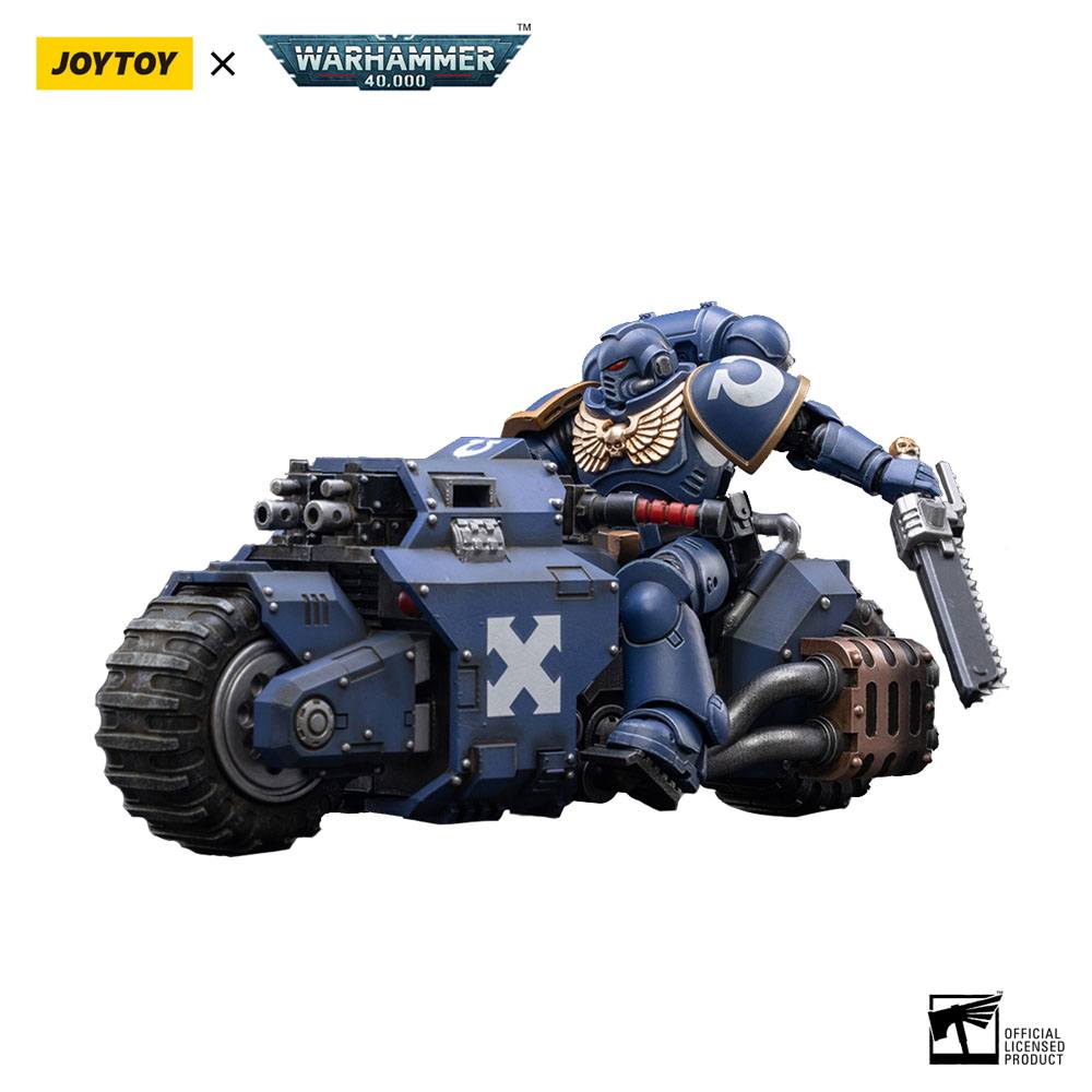 Warhammer 40k Fahrzeug 1/18 Ultramarines Outrider Bike 22 cm