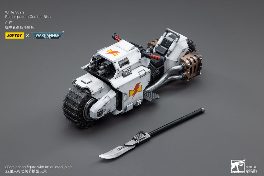 Warhammer 40k Fahrzeug 1/18 White Scars Raider-pattern Combat Bike 22 cm