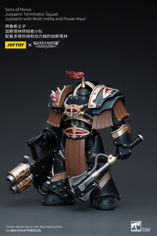 Warhammer The Horus Heresy Actionfigur 1/18 Sons of Horus Justaerin Terminator Squad Justaerin with Multi-melta and Power MauL 12 cm