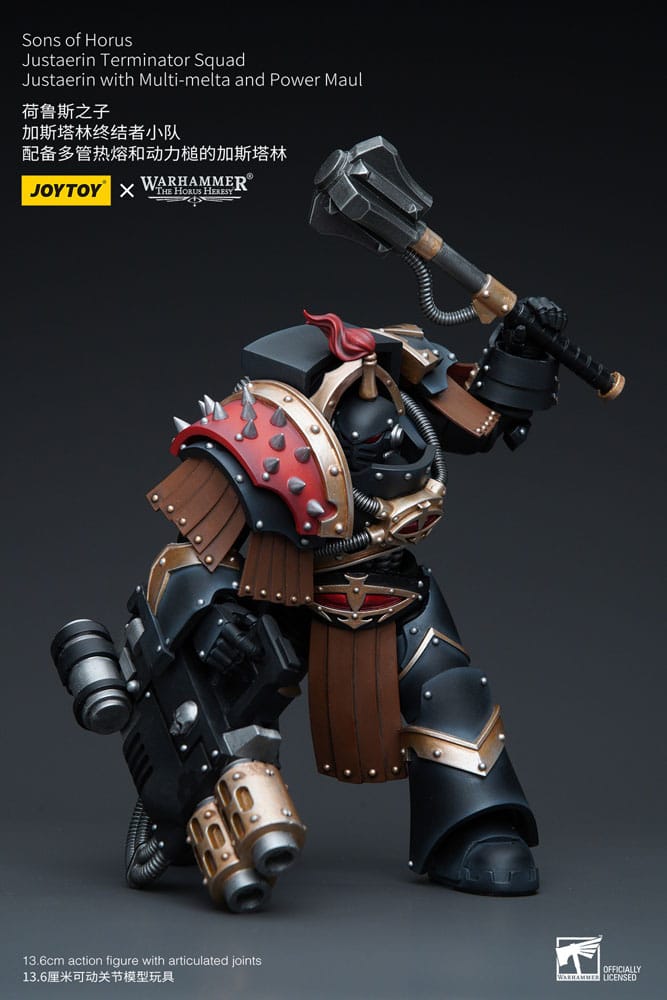 Warhammer The Horus Heresy Actionfigur 1/18 Sons of Horus Justaerin Terminator Squad Justaerin with Multi-melta and Power MauL 12 cm