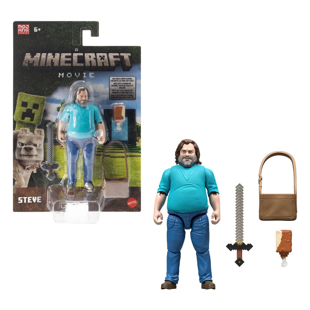 Ein Minecraft Film Actionfigur Steve 10 cm