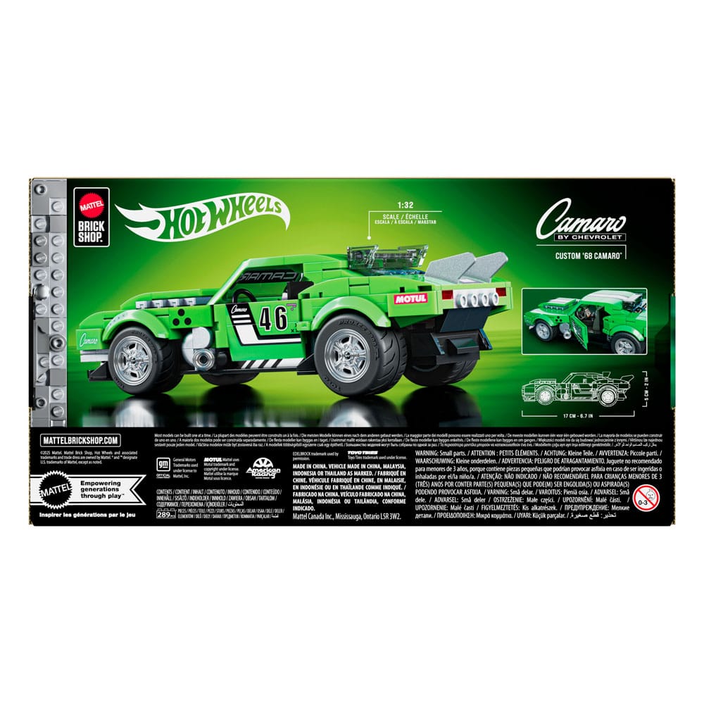Mattel Brick Shop Hot Wheels Speed Series Bauset 1/32 Custom '68 Camaro