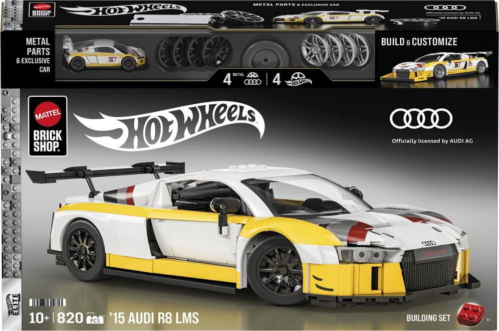 Hot Wheels Elite Mattel Brick Shop Bauset 1/16 '15 Audi R8 LMS