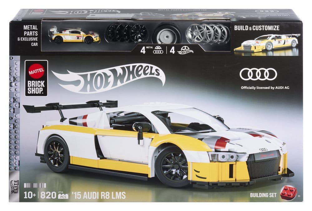 Hot Wheels Elite Mattel Brick Shop Bauset 1/16 '15 Audi R8 LMS