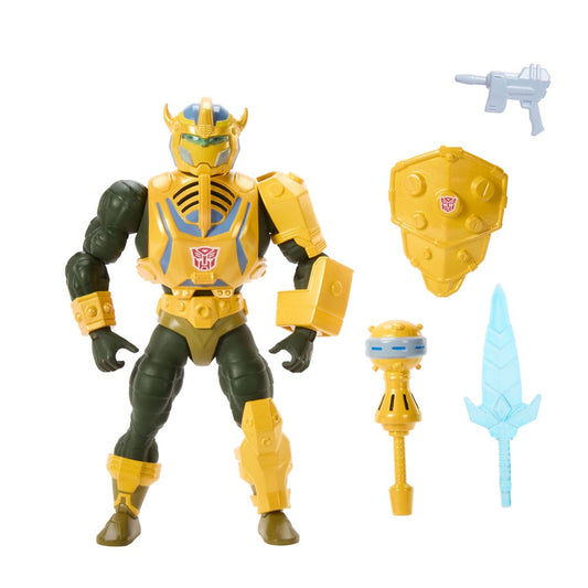 Masters of the Universe x Transformers Actionfigur Bumblebee Armor Man-At-Arms heo European Exclusive 14 cm