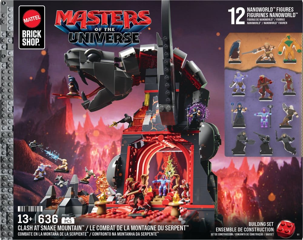 Masters of the Universe Mattel Brick Shop Bauset Snake Mountain