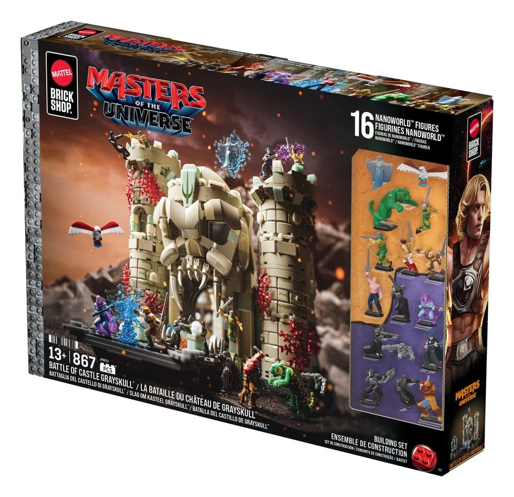 Masters of the Universe Mattel Brick Shop Bauset Castle Grayskull