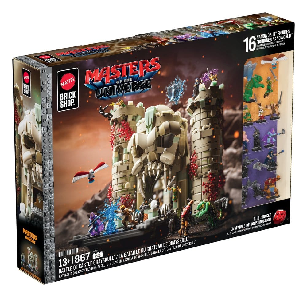 Masters of the Universe Mattel Brick Shop Bauset Castle Grayskull