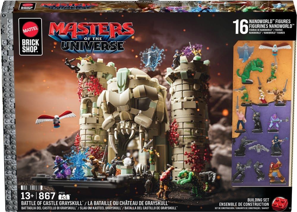 Masters of the Universe Mattel Brick Shop Bauset Castle Grayskull