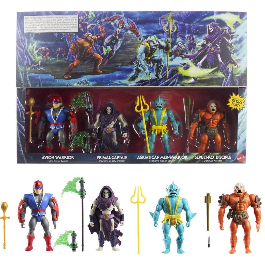 Masters of the Universe Origins Actionfiguren 4er-Pack Battle for Subternia 14 cm