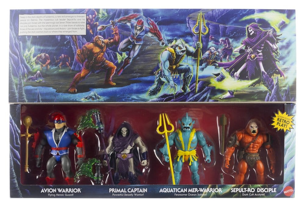 Masters of the Universe Origins Actionfiguren 4er-Pack Battle for Subternia 14 cm